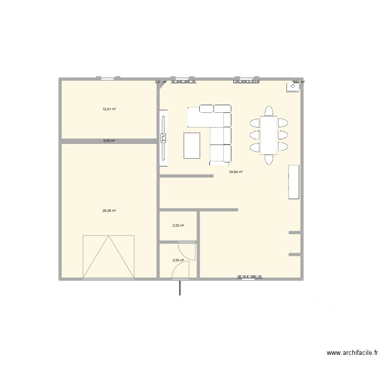 maison Haraucourt. Plan de 8 pièces et 101 m2