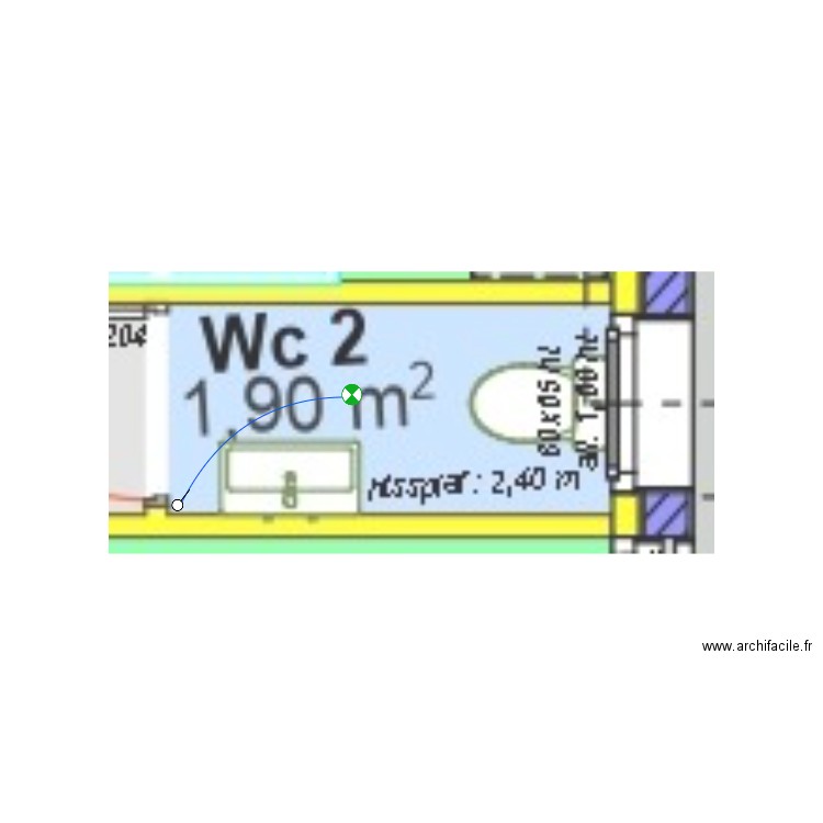 Hubert Patrick W.C 2. Plan de 0 pièce et 0 m2