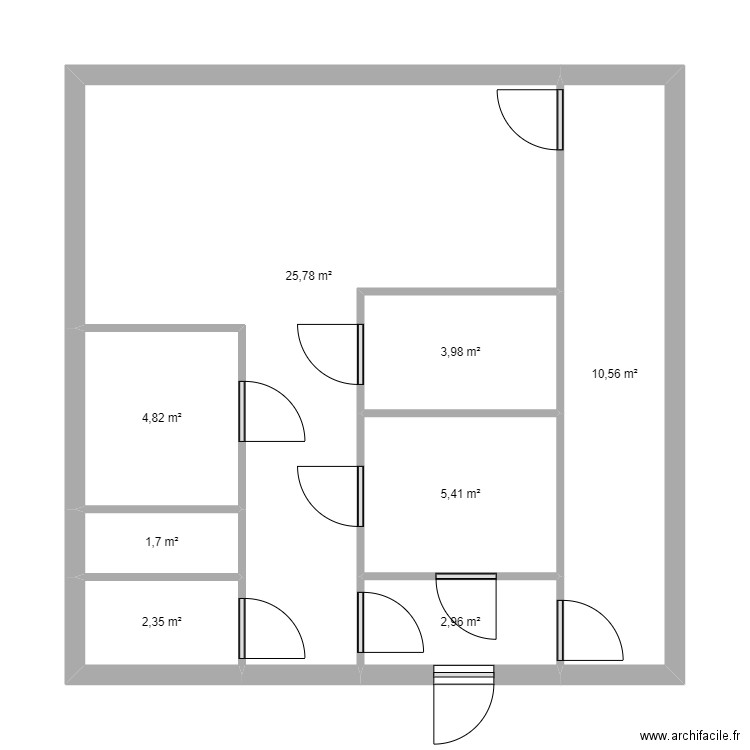 Plan al 8. Plan de 8 pièces et 58 m2