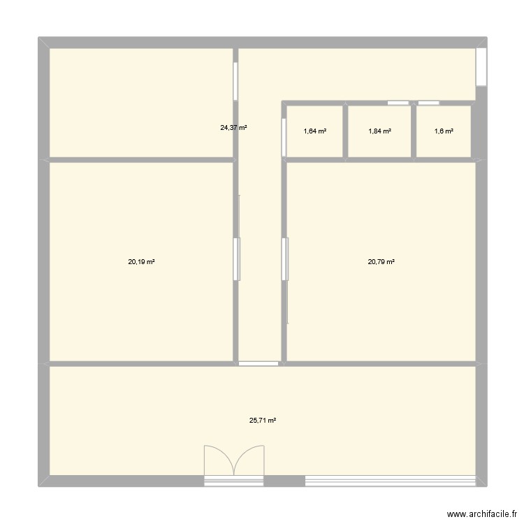 plan entreprise. Plan de 7 pièces et 96 m2