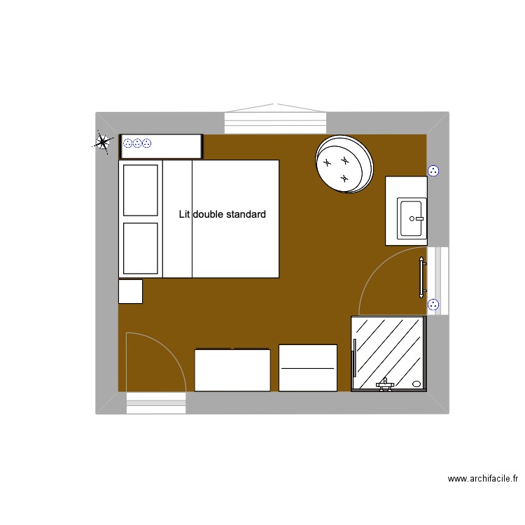 Guaguin 2. Plan de 1 pièce et 11 m2