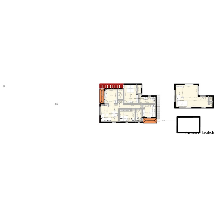 שמוליק בנייה. Plan de 16 pièces et 148 m2