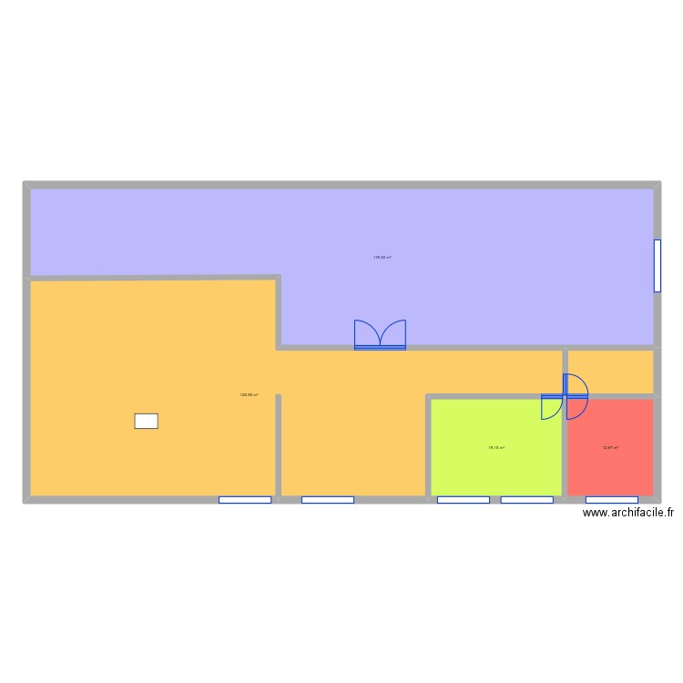 mecasport. Plan de 4 pièces et 277 m2