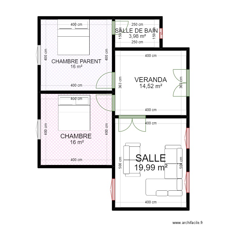 OUMAR DIOUM. Plan de 5 pièces et 70 m2