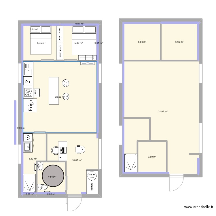 Dorian. Plan de 16 pièces et 99 m2