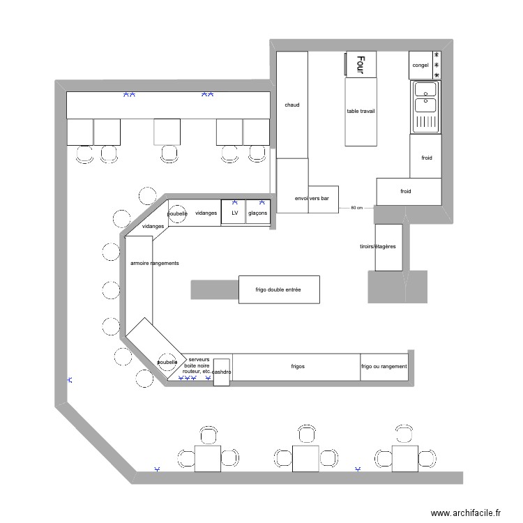 LE SERVAIS (sous bar). Plan de 0 pièce et 0 m2