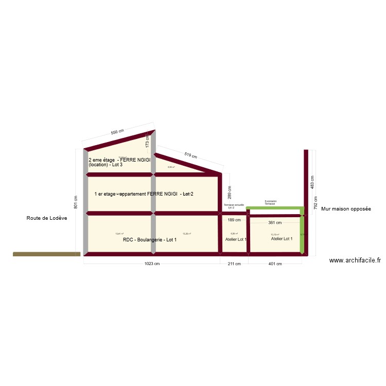 terasse montpel montpel. Plan de 9 pièces et 81 m2