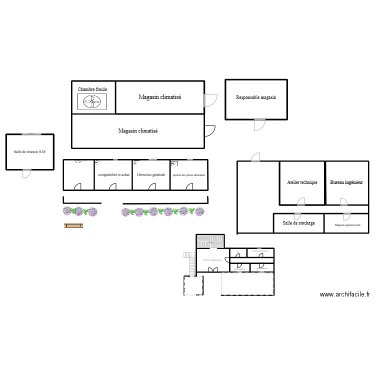 MEDILAB. Plan de 18 pièces et 702 m2