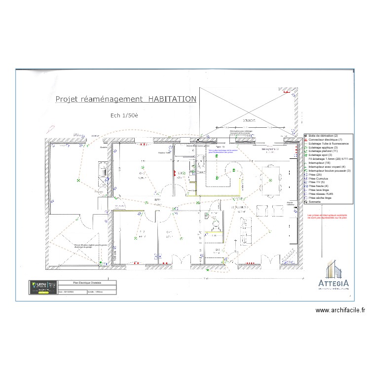 Plan Electrique Chatelais. Plan de 0 pièce et 0 m2