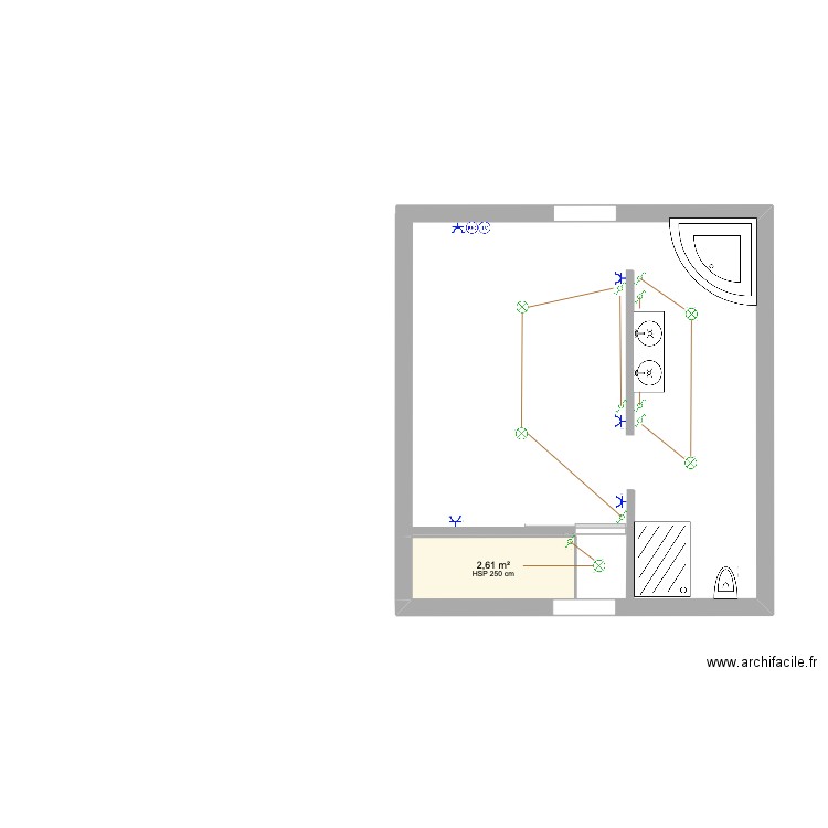 1er etage elec 2. Plan de 6 pièces et 57 m2