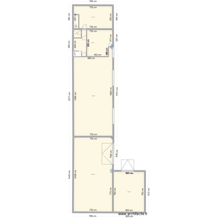 projet nuits. Plan de 5 pièces et 324 m2