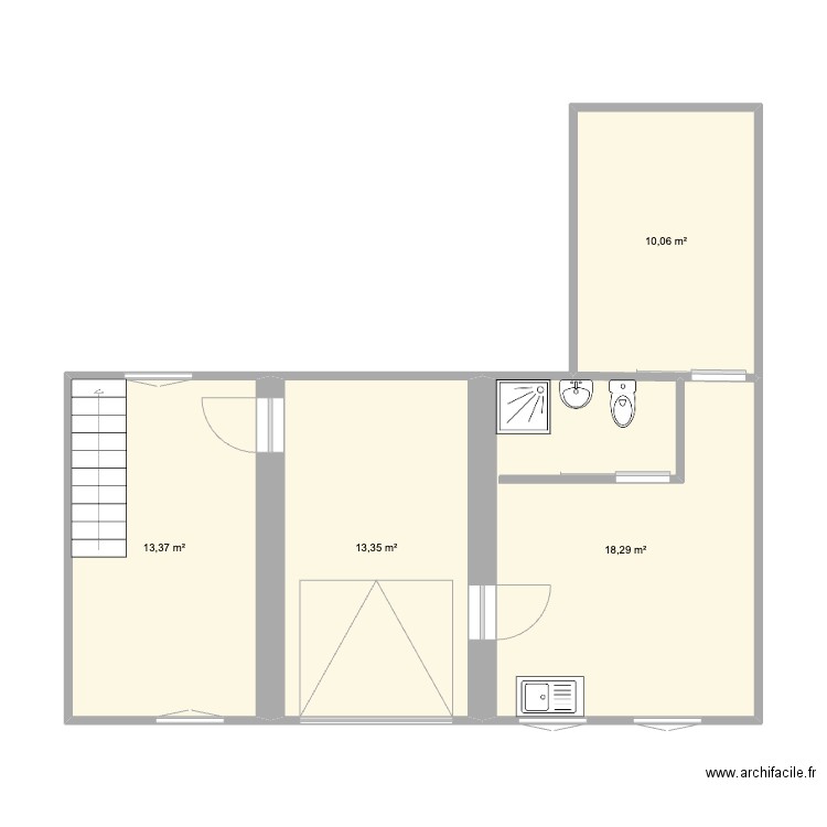 MAISON DE SONGEONS. Plan de 8 pièces et 158 m2