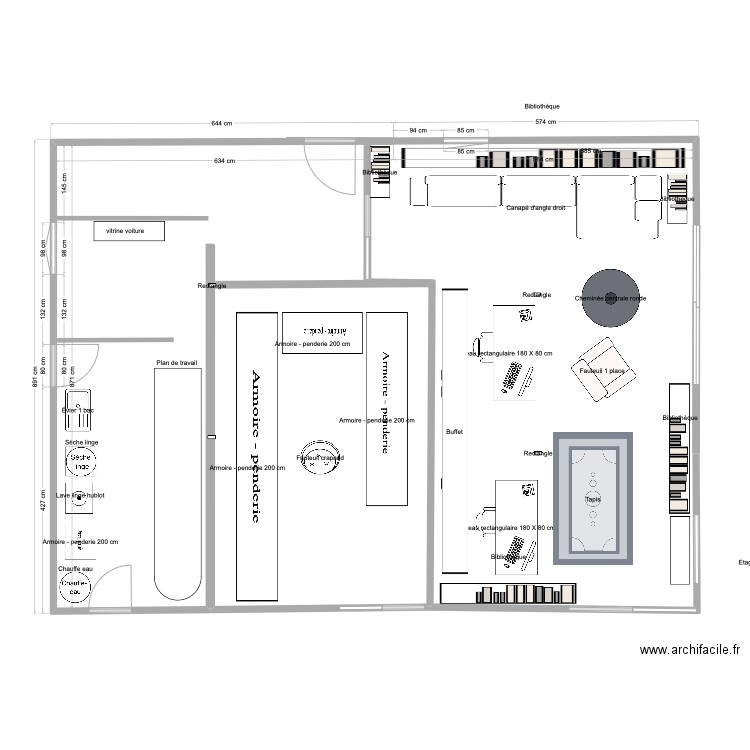 100 m² 2ème version Bb. Plan de 0 pièce et 0 m2