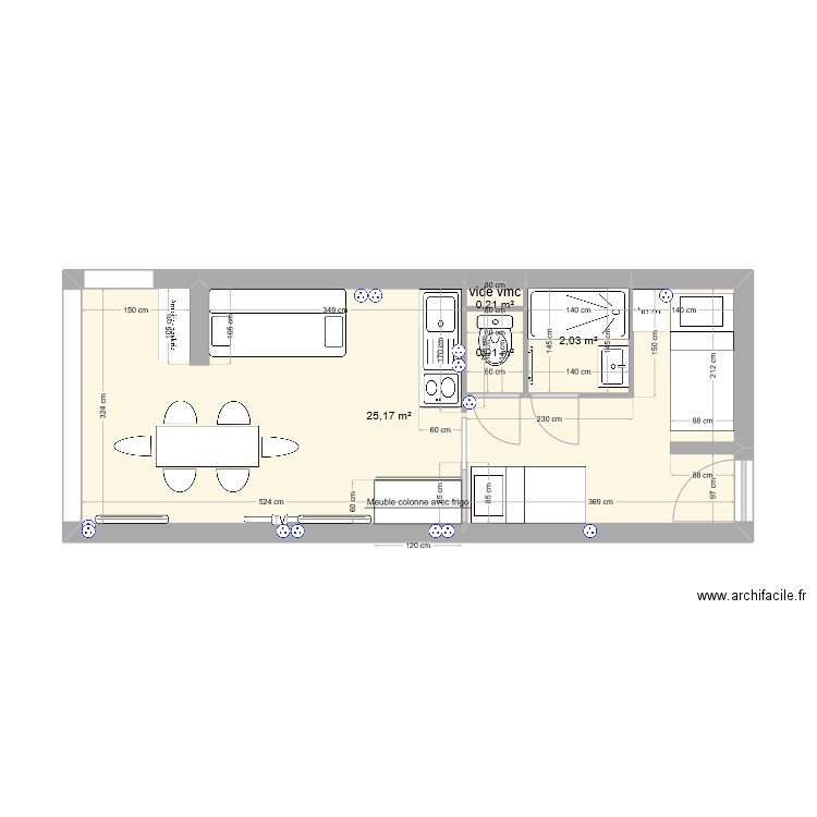 tignespleinsoleil. Plan de 4 pièces et 28 m2