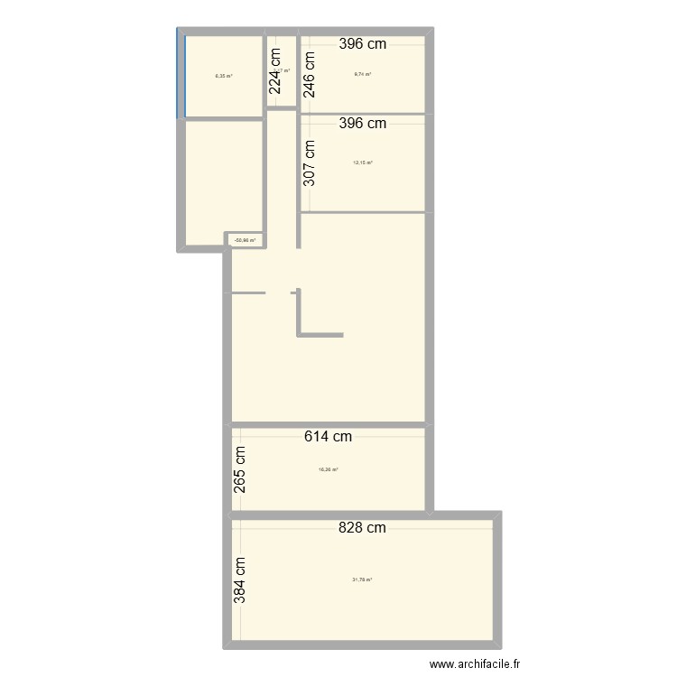 plan maison tony. Plan de 7 pièces et 79 m2