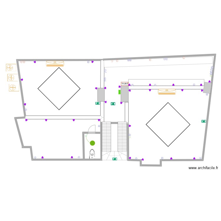 BAR PERIGUEUX. Plan de 1 pièce et 187 m2