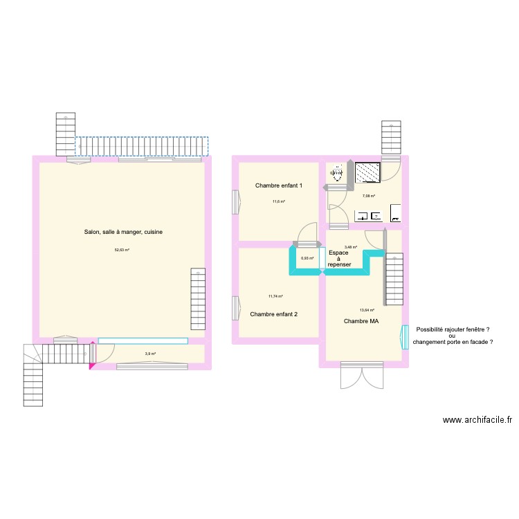 Aristide Briand Projet 3. Plan de 9 pièces et 106 m2