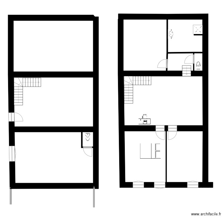 SOUBEYRAND. Plan de 8 pièces et 198 m2