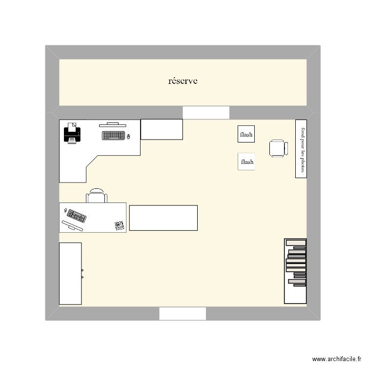 angeline photographie. Plan de 2 pièces et 21 m2