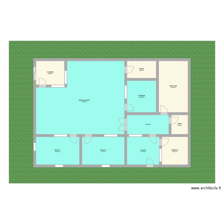 plan laura. Plan de 11 pièces et 187 m2