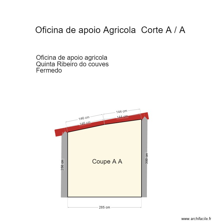 Coupe A A . Plan de 0 pièce et 0 m2