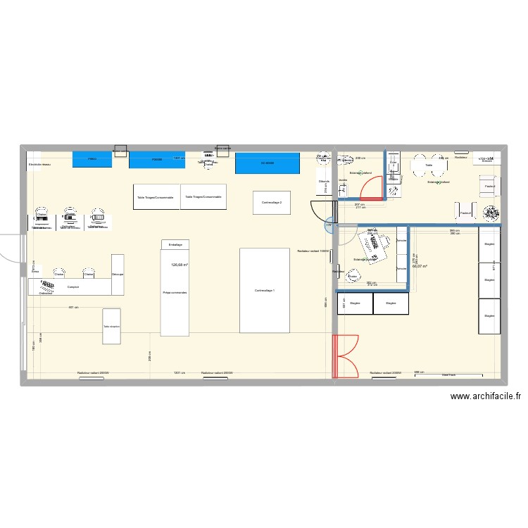 Plan2-2010. Plan de 2 pièces et 193 m2