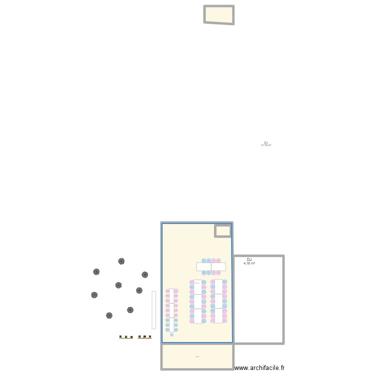 mariage. Plan de 4 pièces et 314 m2