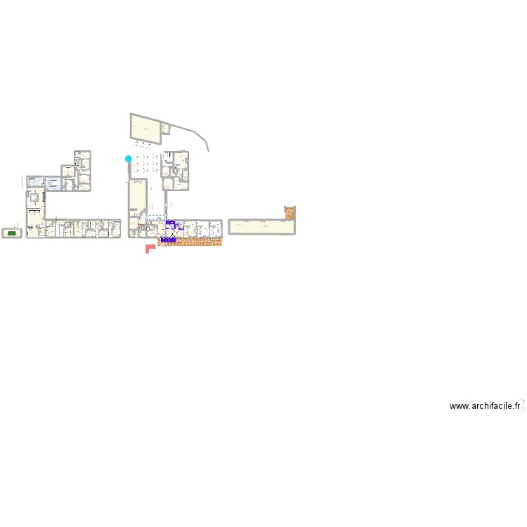 Travaux 2025. Plan de 62 pièces et 955 m2