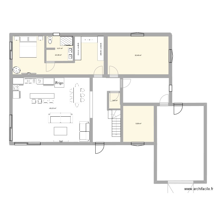 plan maison1. Plan de 6 pièces et 110 m2