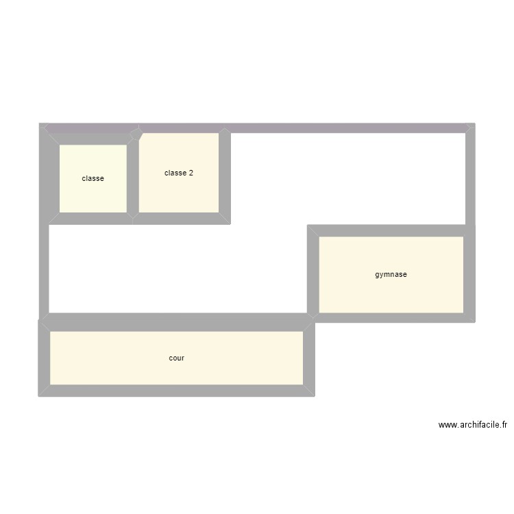 école de reve. Plan de 4 pièces et 19 m2