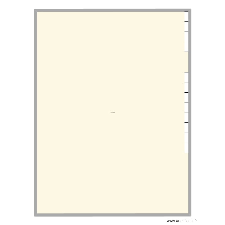 test 1. Plan de 1 pièce et 300 m2