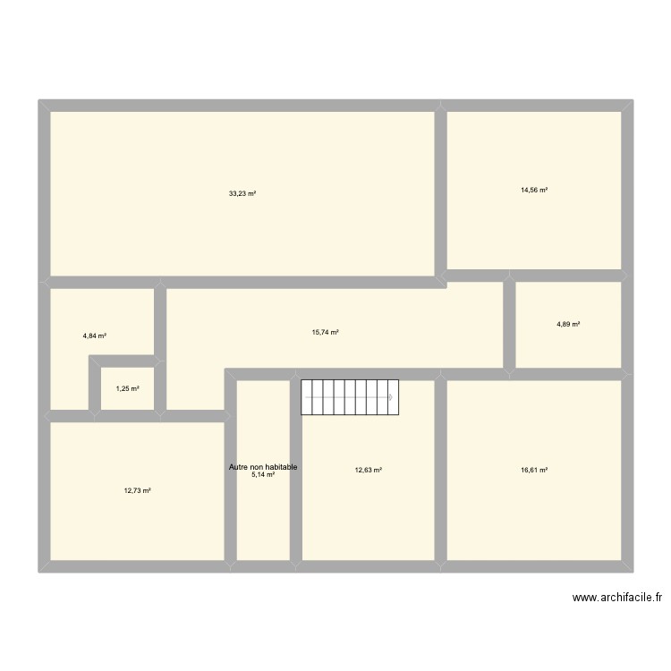 création escalier. Plan de 10 pièces et 122 m2