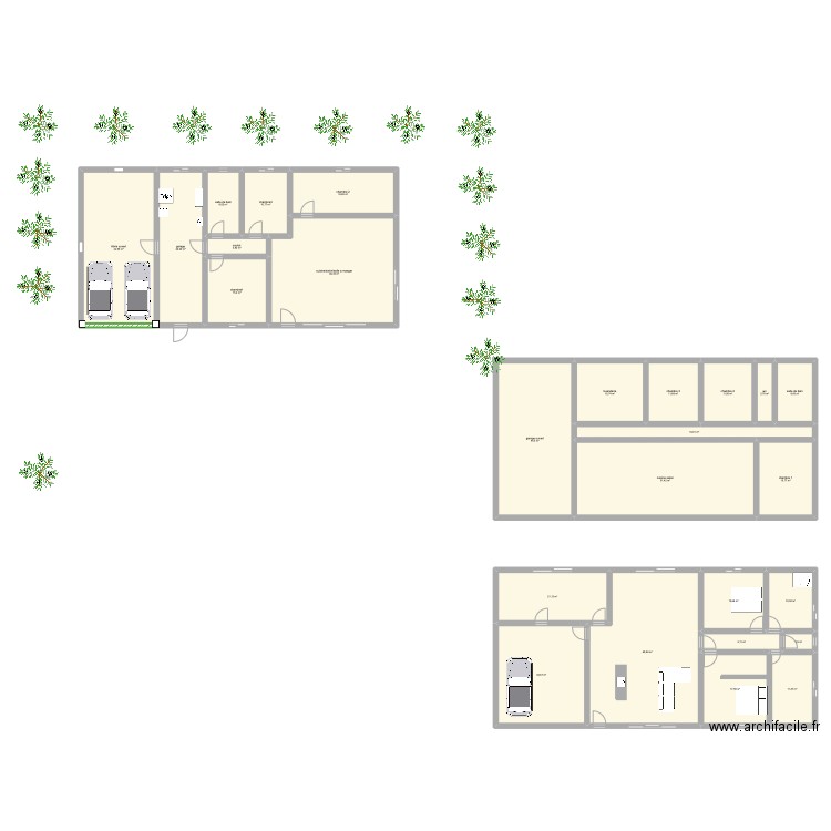 maison 1. Plan de 26 pièces et 522 m2