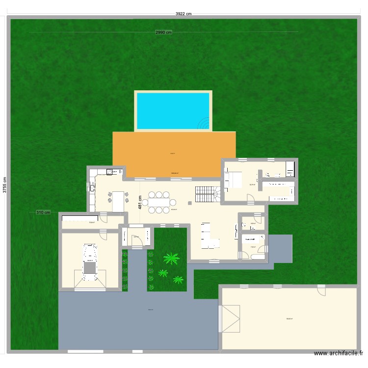 oce. Plan de 16 pièces et 1701 m2