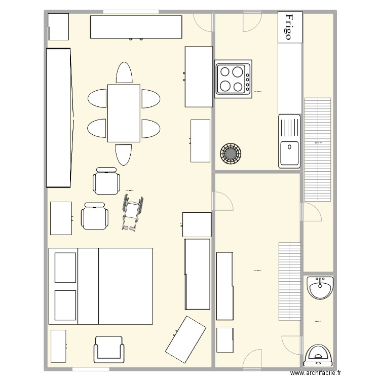 maison B. Plan de 5 pièces et 823 m2