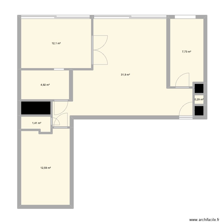 vanves . Plan de 10 pièces et 73 m2