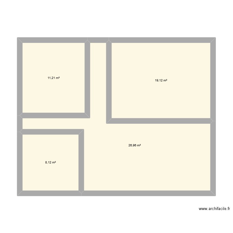 centre imagerie. Plan de 4 pièces et 65 m2