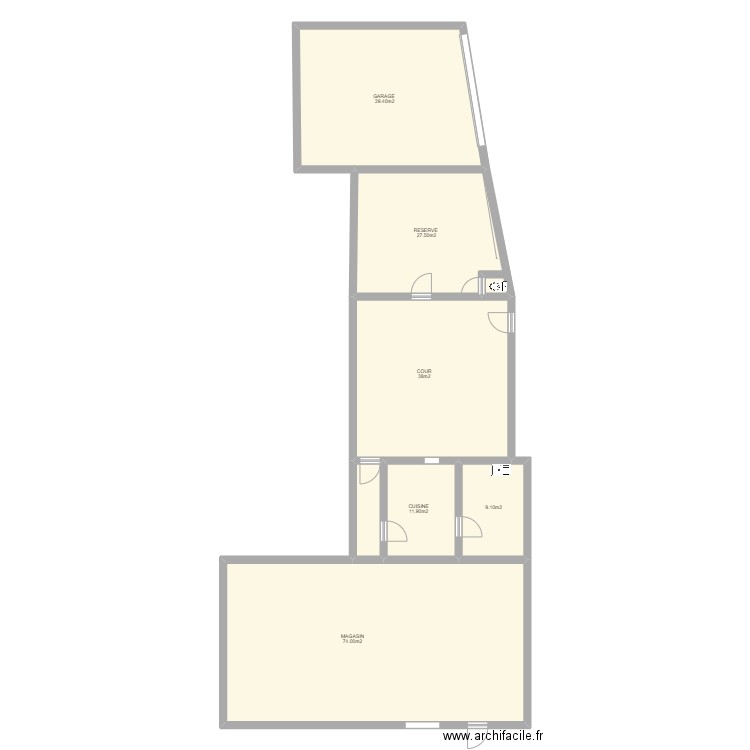 COOP MEURSAC. Plan de 7 pièces et 198 m2