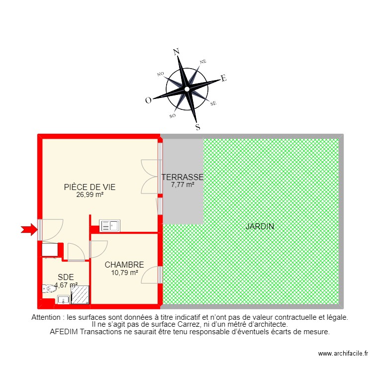 BI 17661 - . Plan de 10 pièces et 136 m2