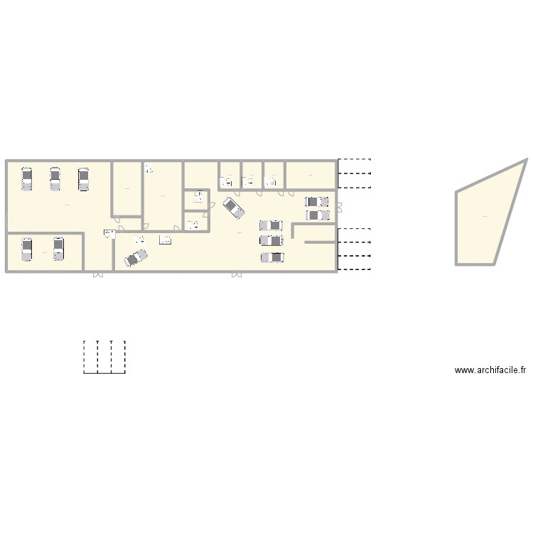 concession Laval. Plan de 12 pièces et 930 m2