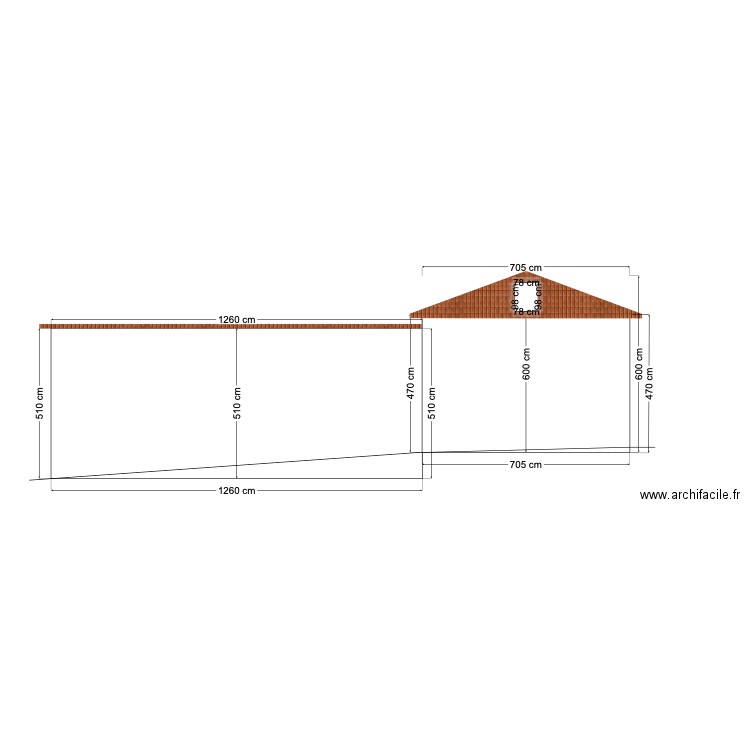 Façade est projet. Plan de 0 pièce et 0 m2