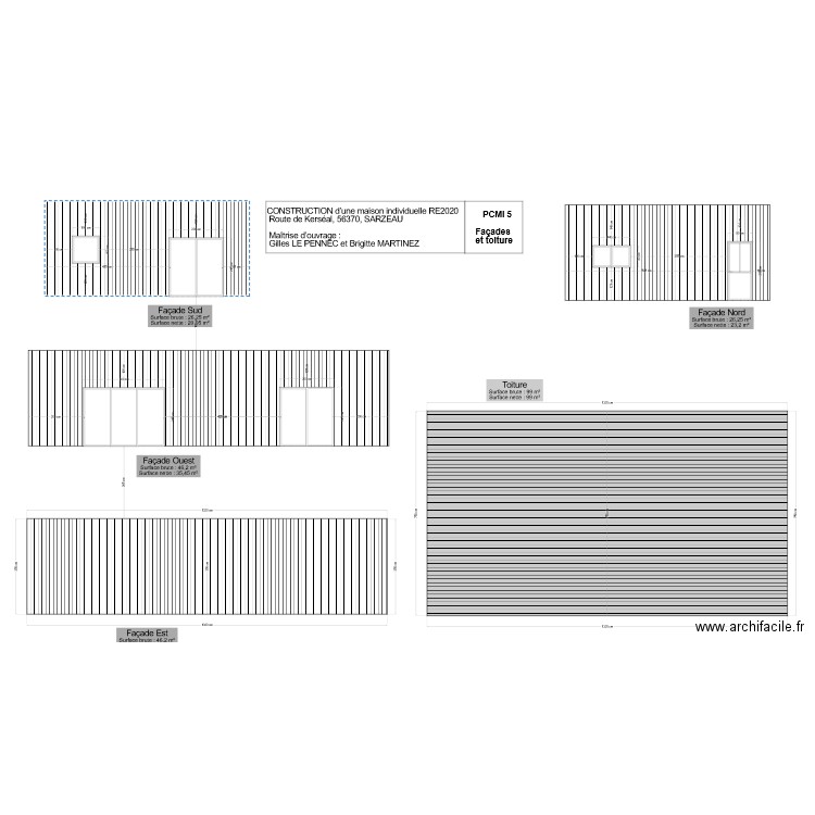 Façades Sarzeau V1 - 28/08/2024. Plan de 0 pièce et 0 m2