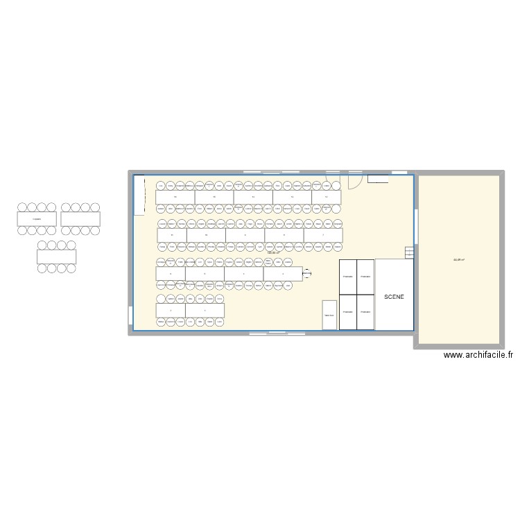 Salle Mariage Last Version 27/02. Plan de 2 pièces et 185 m2