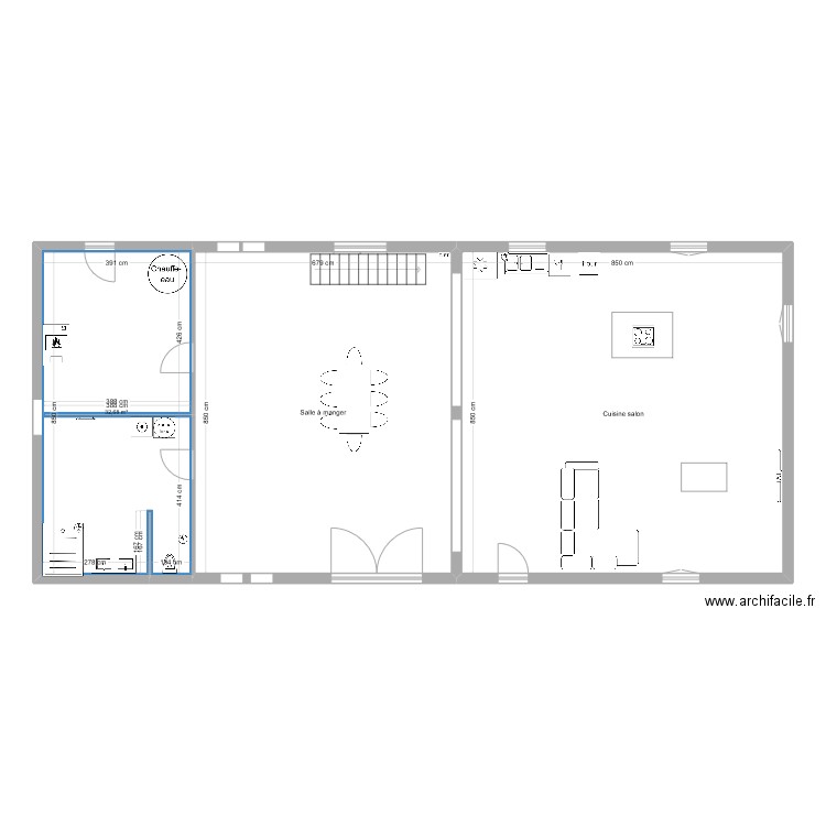 Antoine Eliot 0. Plan de 3 pièces et 163 m2