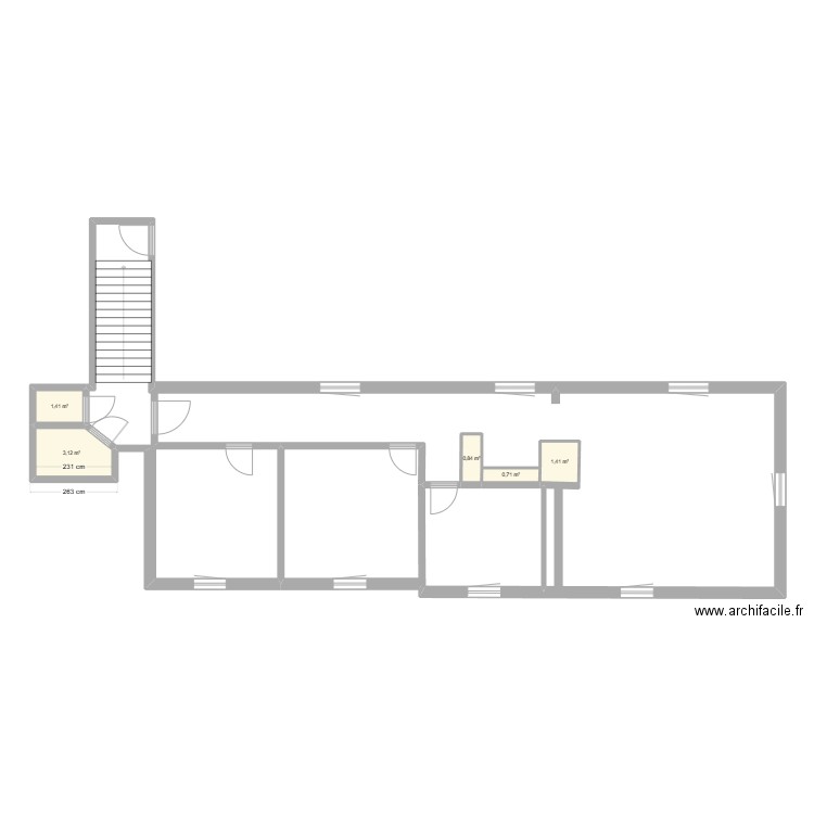 appartement Chièvres. Plan de 5 pièces et 8 m2