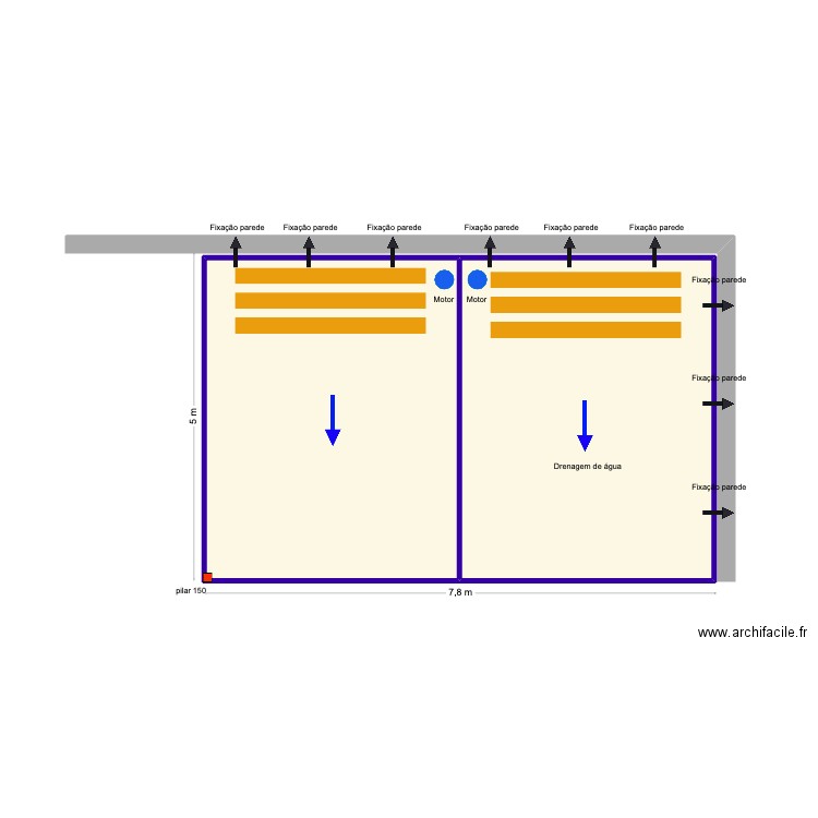 Jose valentim. Plan de 2 pièces et 37 m2