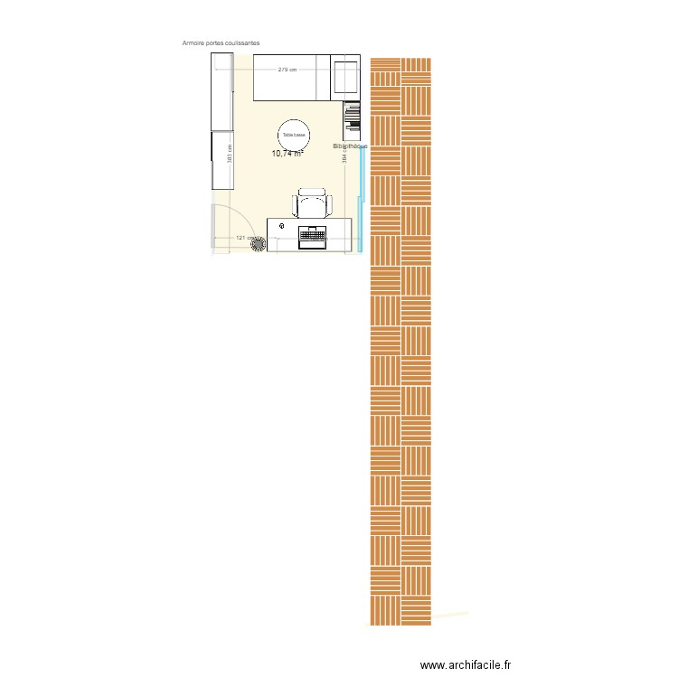 maison arde. Plan de 1 pièce et 11 m2