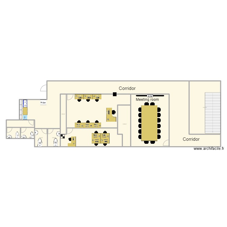 1 floor Vasiliko Utopia . Plan de 12 pièces et 312 m2