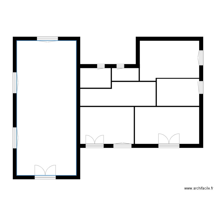 chapuis vr. Plan de 6 pièces et 83 m2