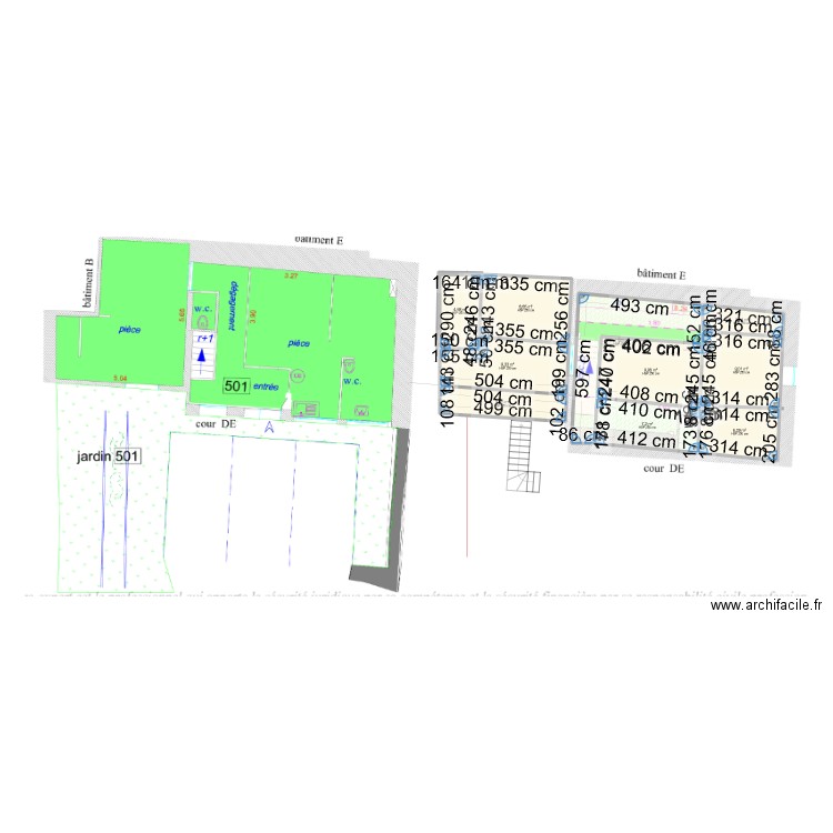 Projet maison. Plan de 10 pièces et 75 m2